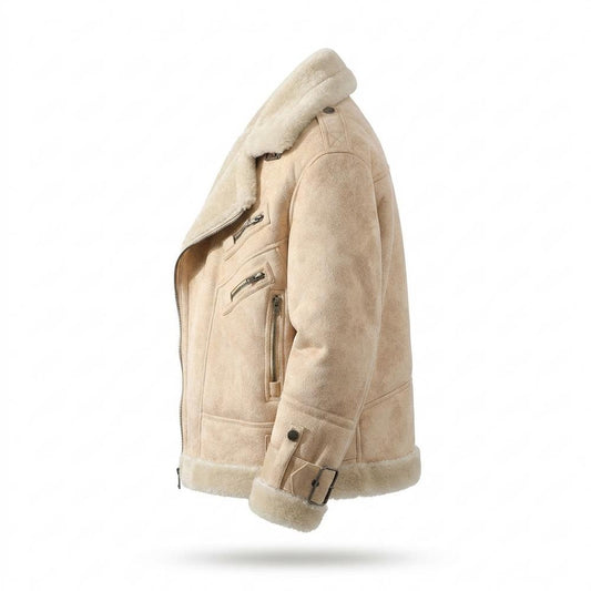 Gentleman Code - Luvek | Gefütterte Asymmetrische Wildleder-Jacke Herren