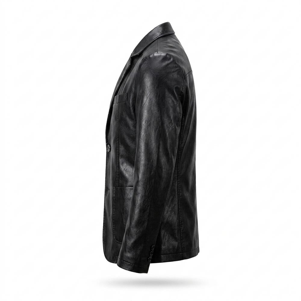 Gentleman Code - Cobid | Einreihige Taillierte Lederjacke Herren