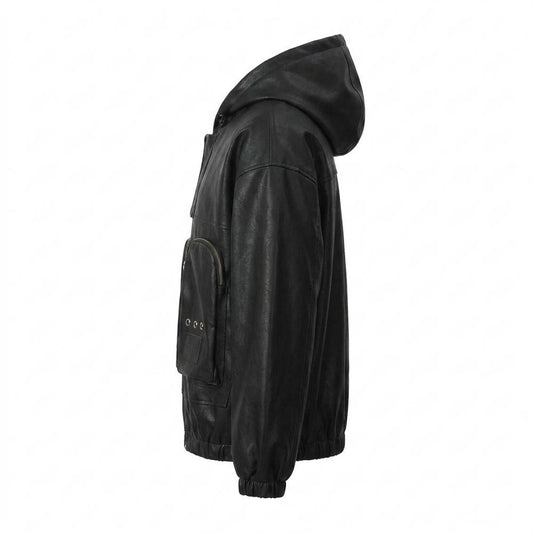 Nobleman Code - Marim | Funktional Strukturiert Lederjacke Unisex