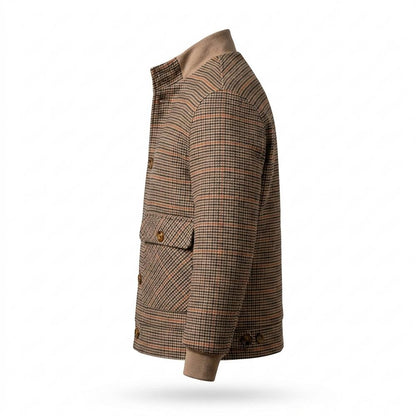 Gentleman Code - Lafel | Kariert Gestrickt Jacke Herren
