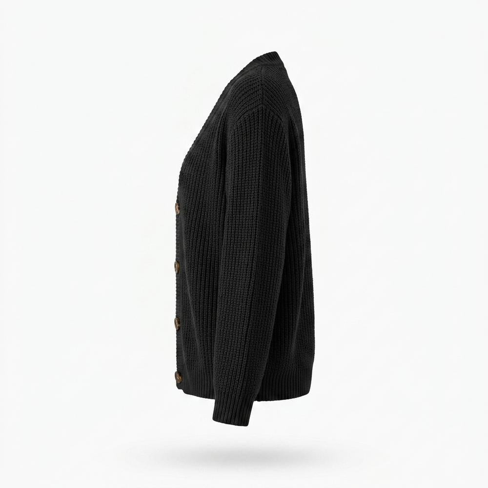 Nobleman Code - Larir | Gerippte Langärmlige Strickjacke Damen
