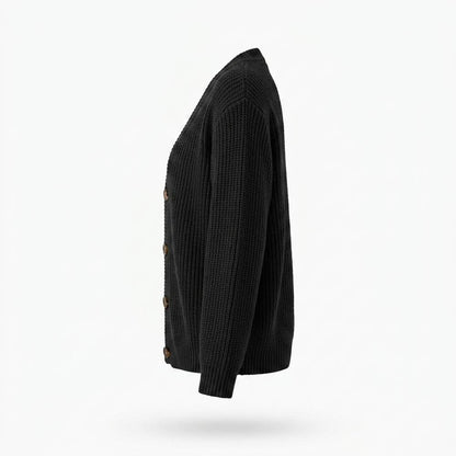 Nobleman Code - Larir | Gerippte Langärmlige Strickjacke Damen