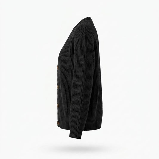 Gentleman Code - Larir | Gerippte Langärmlige Strickjacke Damen