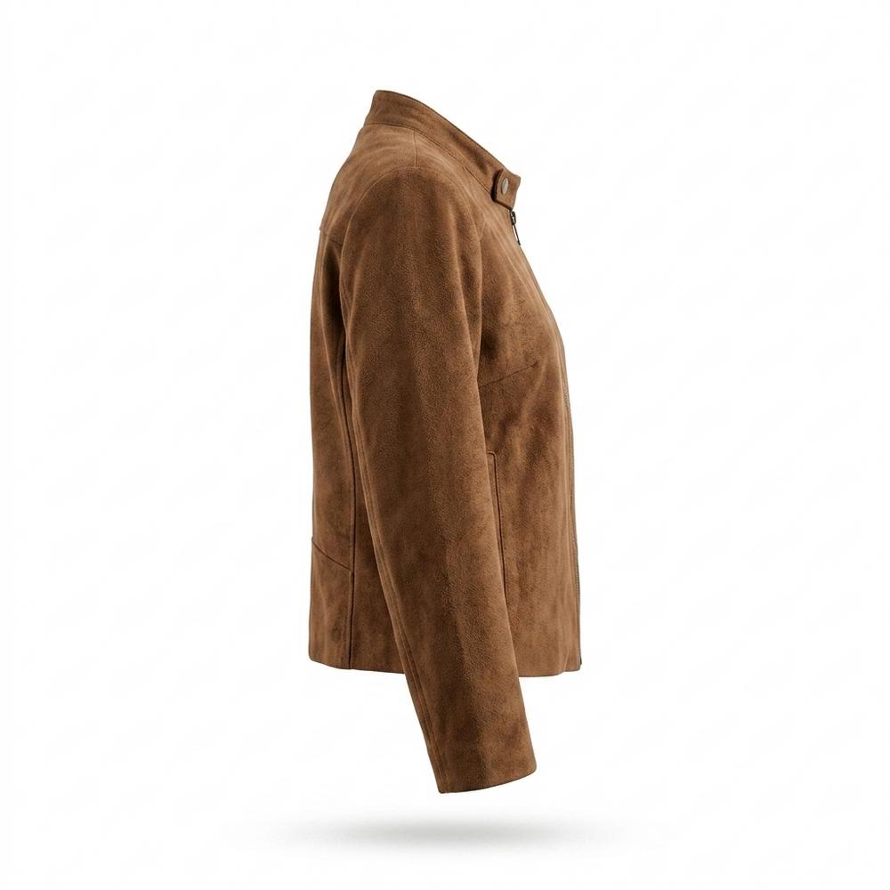 Nobleman Code - Ruwad | Veloursartig Reißverschluss Wildleder-Jacke Damen