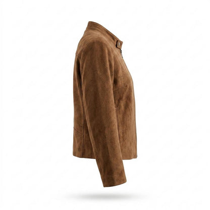 Nobleman Code - Ruwad | Veloursartig Reißverschluss Wildleder-Jacke Damen
