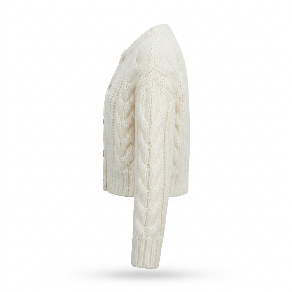 Nobleman Code - Mirot | Grobgestrickt Kurzgeschnitten Cardigan Damen