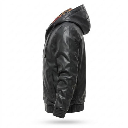 Gentleman Code - Lymor | Gefüttert Gerippt Lederjacke Herren