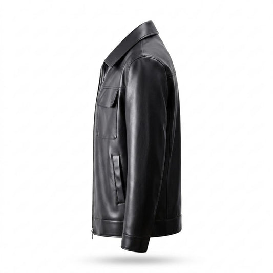 Gentleman Code - Eofan | Perforiert Gefüttert Lederjacke Herren