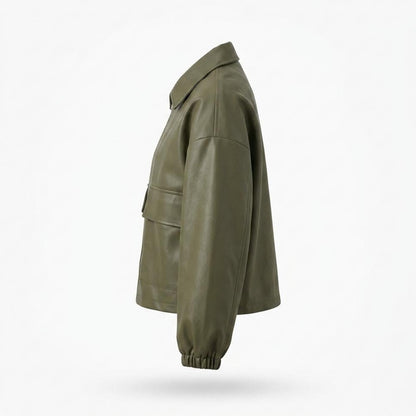 Nobleman Code - Nihil | Kurze Kastige Lederjacke Damen
