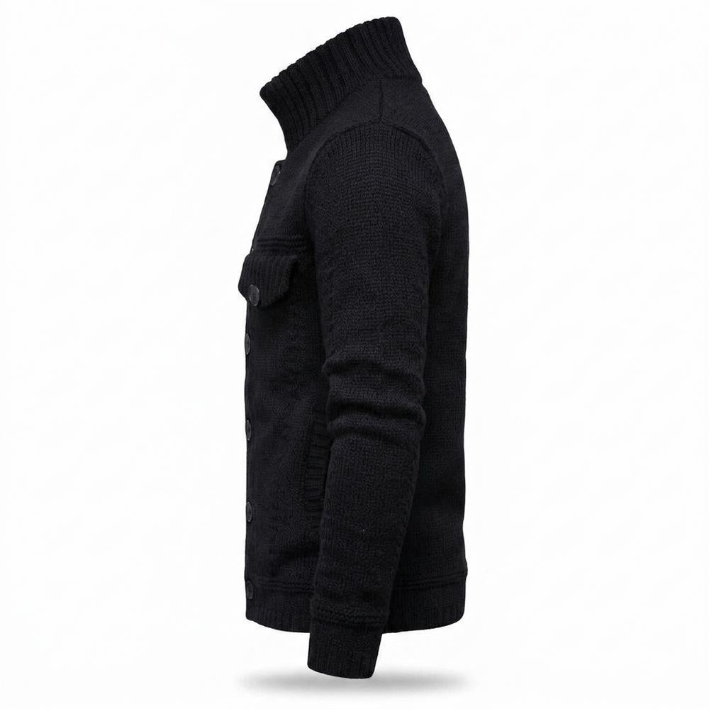 Gentleman Code - Tolod | Strukturiert Geknöpft Strickjacke Herren
