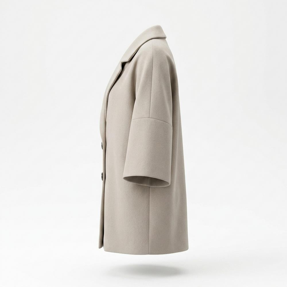 Nobleman Code - Zibed | Oversized Geknöpfter Mantel Damen
