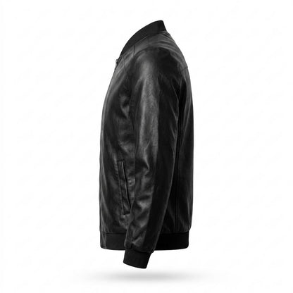 Gentleman Code - Lehud | Glatt Tailliert Lederjacke Herren
