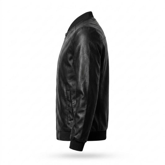 Nobleman Code - Lehud | Glatt Tailliert Lederjacke Herren