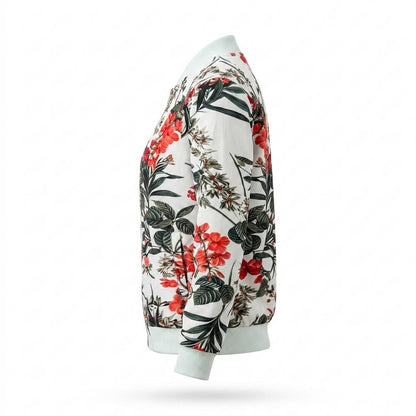 Gentleman Code - Yures | Geblümt Reißverschluss Jacke Damen