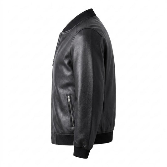 Nobleman Code - Zuzad | Genarbte Gefütterte Lederjacke Herren