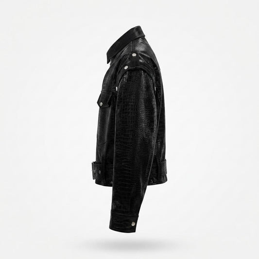 Nobleman Code - Nadis | Geprägt Asymmetrisch Lederjacke Unisex