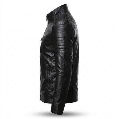 Gentleman Code - Casir | Gesteppt Tailliert Lederjacke Herren