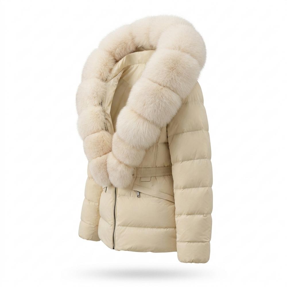 Nobleman Code - Nerok | Pelzbesetzt Gesteppt Jacke Damen