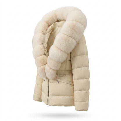 Nobleman Code - Nerok | Pelzbesetzt Gesteppt Jacke Damen
