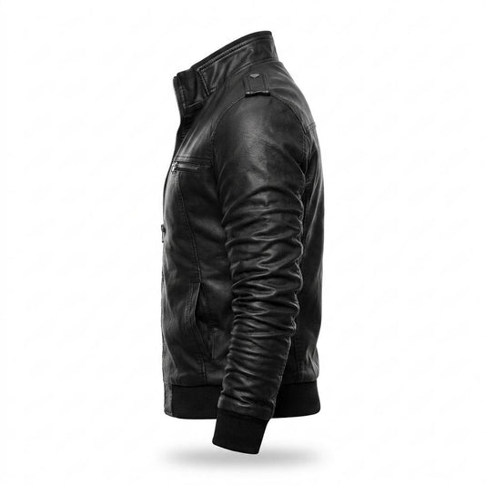Nobleman Code - Munes | Gesteppt Gefüttert Lederjacke Herren