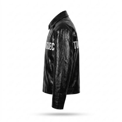 Gentleman Code - Lawen | Bedruckte Strukturierte Lederjacke Unisex