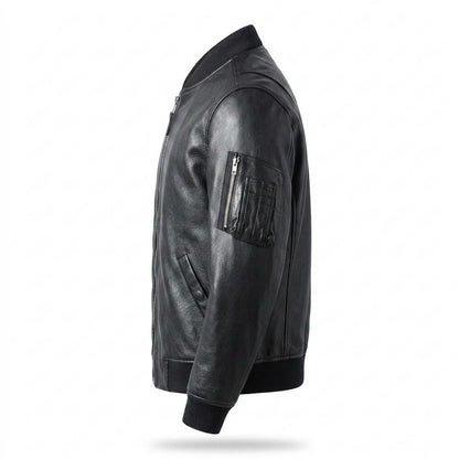 Gentleman Code - Risol | Gesteppt Gefüttert Lederjacke Herren