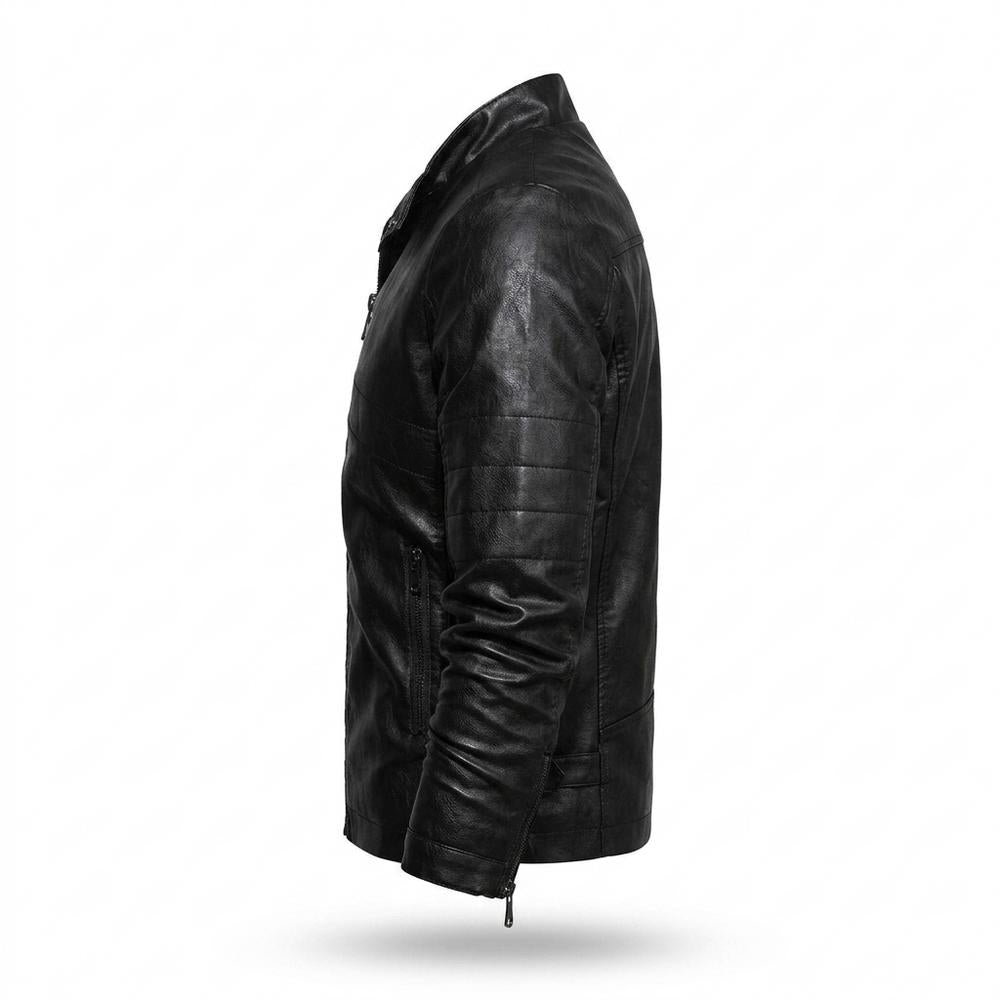 Gentleman Code - Vekin | Tailliert Gesteppt Lederjacke Herren