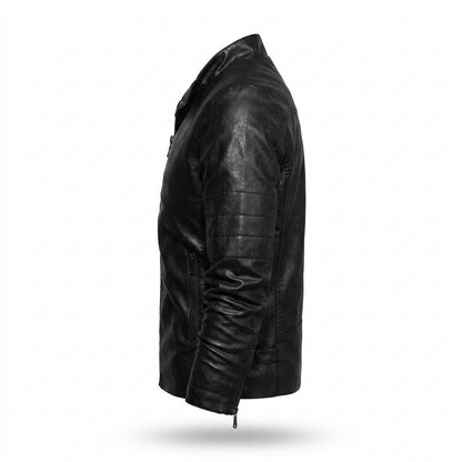 Gentleman Code - Vekin | Tailliert Gesteppt Lederjacke Herren