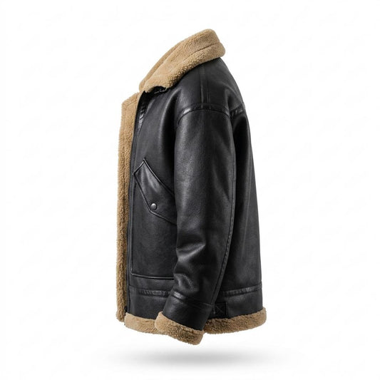 Gentleman Code - Luvin | Warmgefütterte Glatte Lederjacke Herren