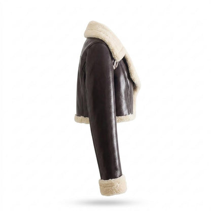 Nobleman Code - Eigam | Gefüttert Kurzgeschnitten Lederjacke Damen