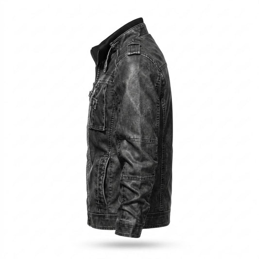Nobleman Code - Zaful | Gewaschen Gefüttert Lederjacke Herren