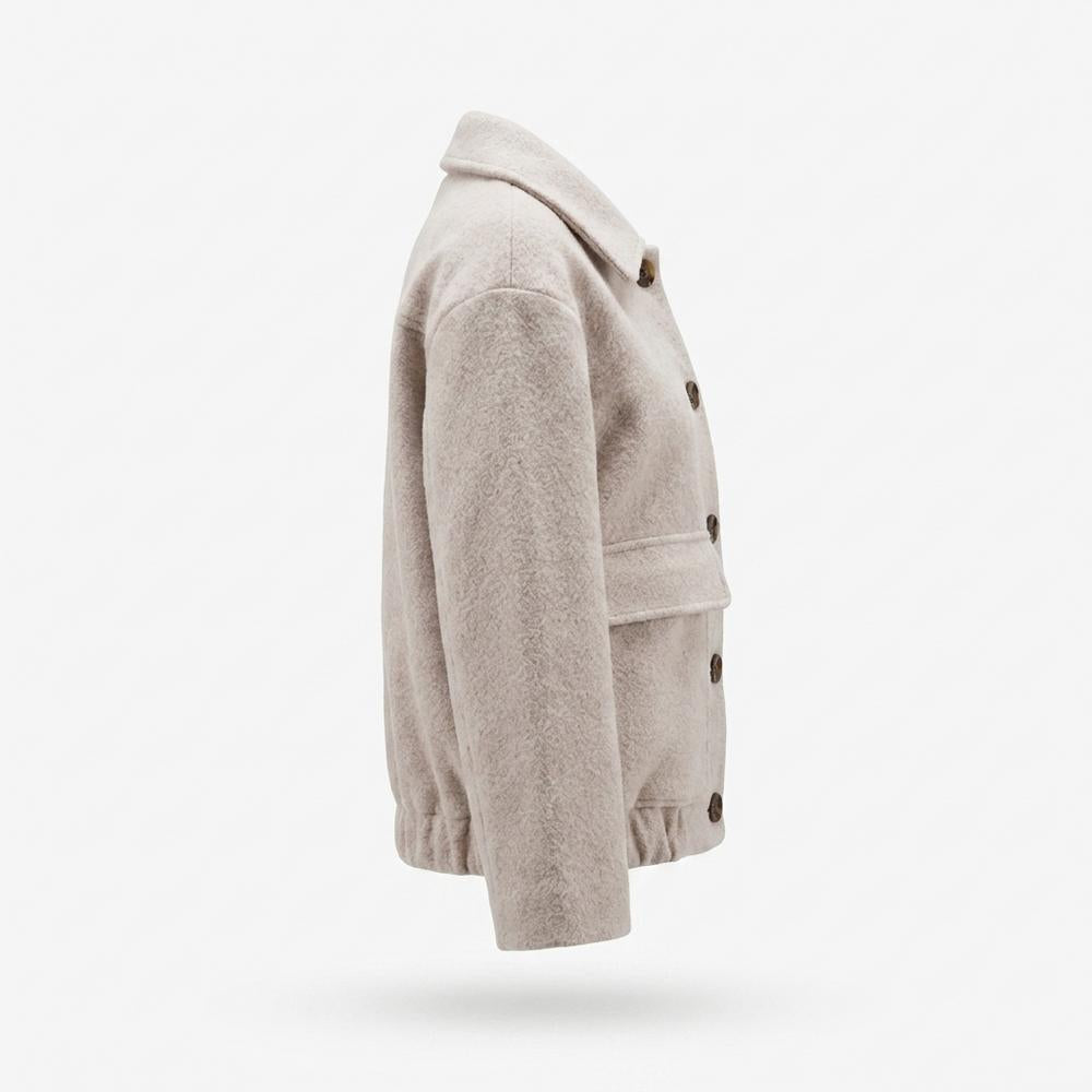 Nobleman Code - Nowen | Kurzgeschnittene Geknöpfte Jacke Damen