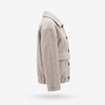 Nobleman Code - Nowen | Kurzgeschnittene Geknöpfte Jacke Damen