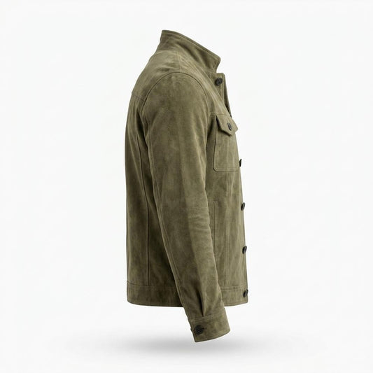 Nobleman Code - Yawud | Geknöpft Langärmlig Wildleder-Jacke Herren