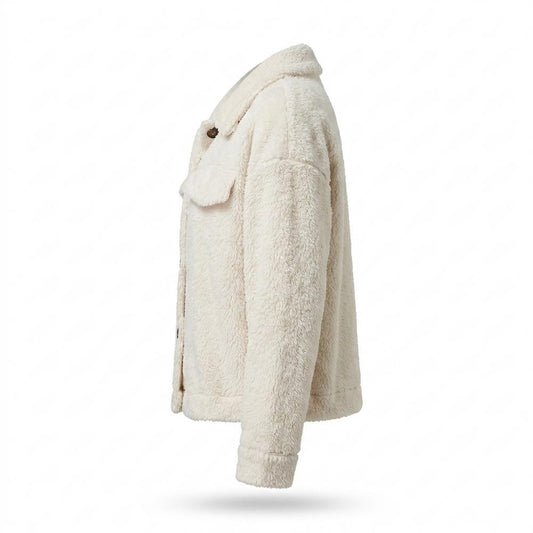 Gentleman Code - Eohuv | Flauschige Geknöpfte Jacke Damen