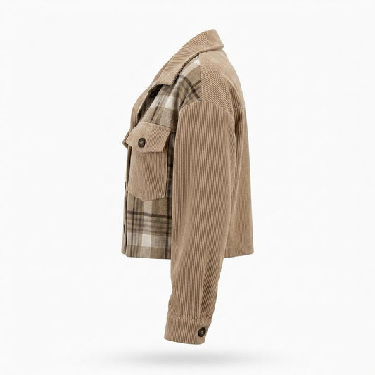 Gentleman Code - Aifir | Gerippte Karierte Jacke Damen