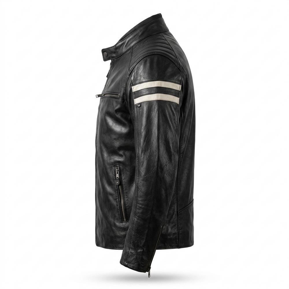 Gentleman Code - Yonet | Gesteppte Taillierte Lederjacke Herren
