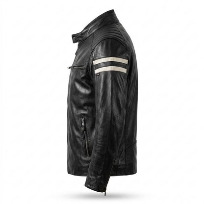 Gentleman Code - Yonet | Gesteppte Taillierte Lederjacke Herren