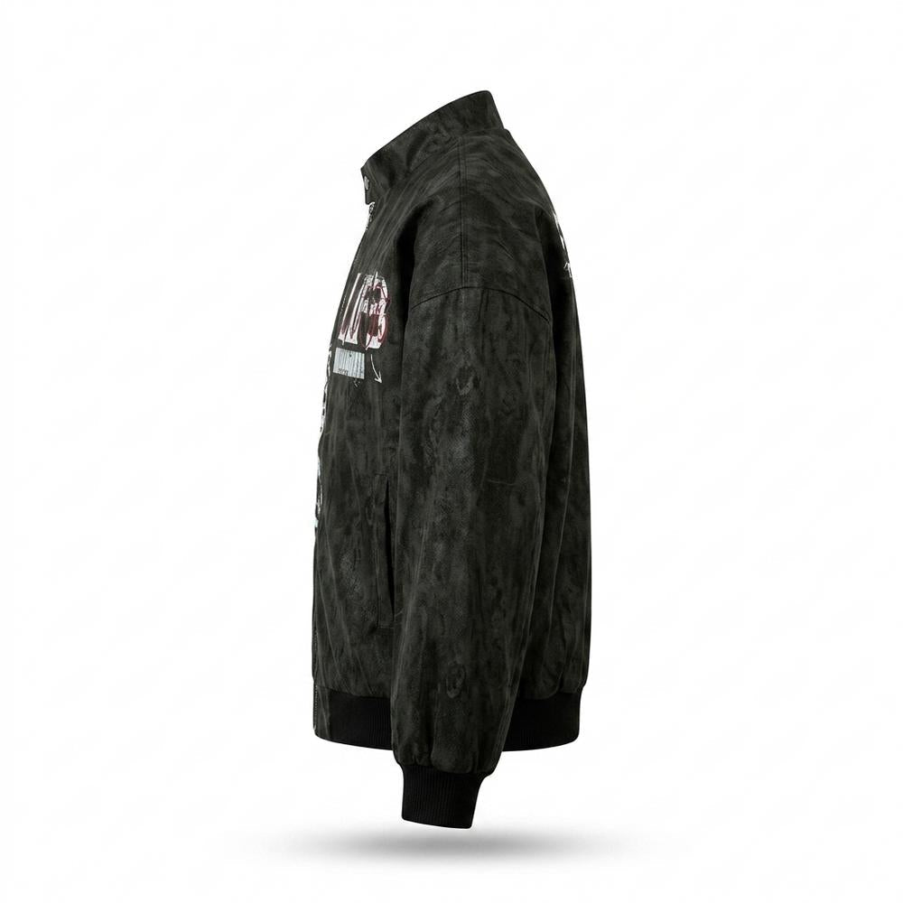 Gentleman Code - Soser | Strukturiert Bedruckt Wildleder-Jacke Unisex