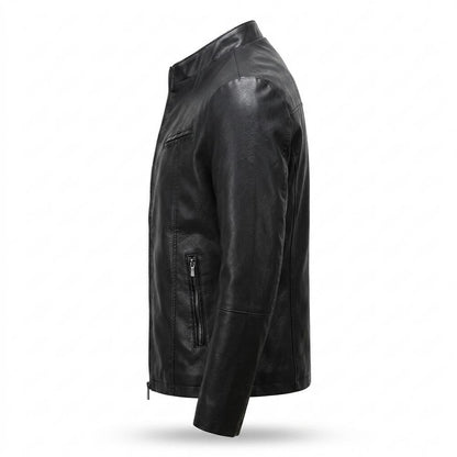 Nobleman Code - Risil | Langärmelig Tailliert Lederjacke Herren