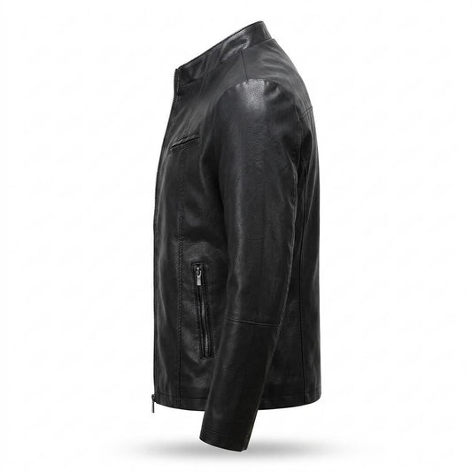 Nobleman Code - Risil | Langärmelig Tailliert Lederjacke Herren