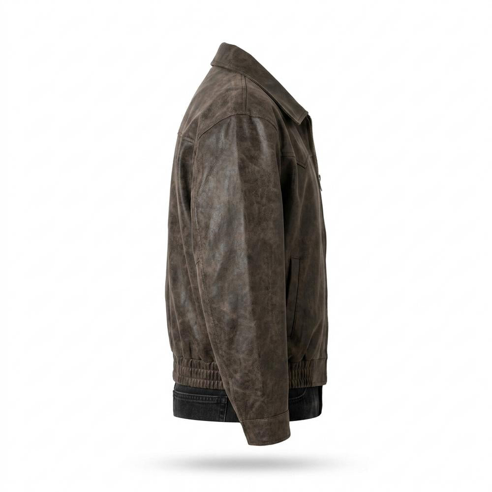 Nobleman Code - Zakis | Velours Reißverschluss Wildleder-Jacke Herren