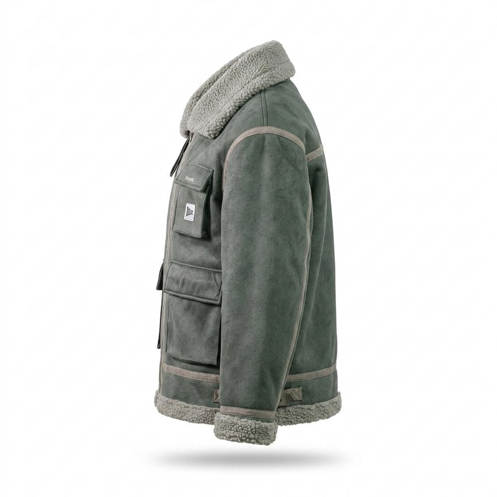 Gentleman Code - Noken | Gefütterte Gerade Geschnittene Wildleder-Jacke Unisex
