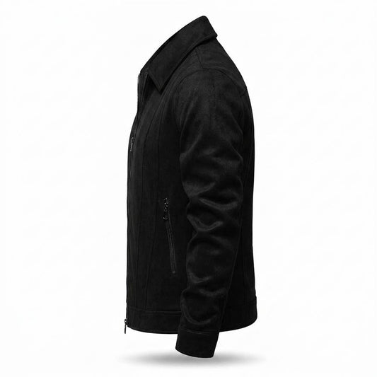 Gentleman Code - Cazuk | Strukturierte Taillierte Wildleder-Jacke Herren