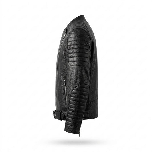Nobleman Code - Livim | Genarbt Gesteppt Lederjacke Herren