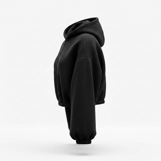 Nobleman Code - Yohak | Kurzgeschnitten Weitärmlig Hoodie Damen