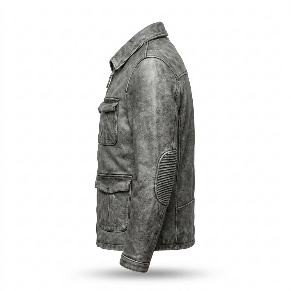 Gentleman Code - Dorum | Robust Gefüttert Lederjacke Herren
