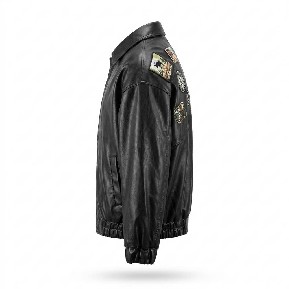 Gentleman Code - Cumad | Gepatcht Gefüttert Lederjacke Herren