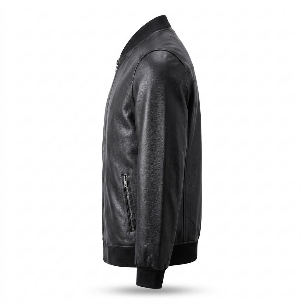 Gentleman Code - Libum | Gefüttert Genarbt Lederjacke Herren
