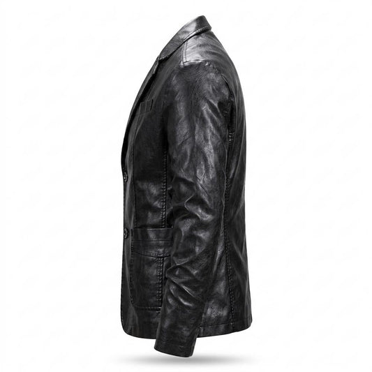 Nobleman Code - Tapul | Einreihige Taillierte Lederjacke Herren